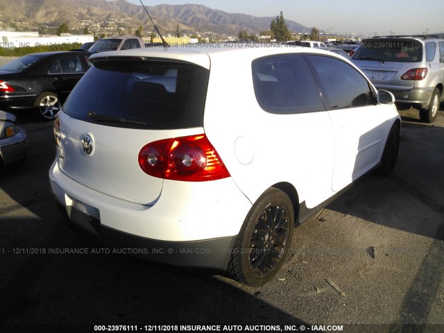 WVWEV71K96W091176 - 2006 VOLKSWAGEN NEW GTI WHITE photo 4