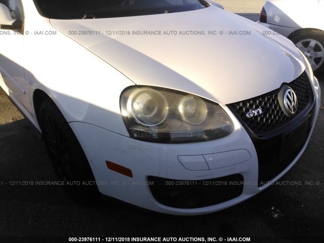 WVWEV71K96W091176 - 2006 VOLKSWAGEN NEW GTI WHITE photo 6