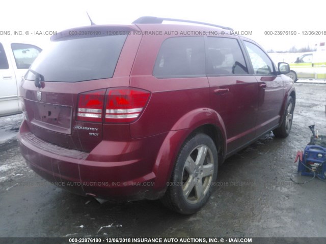 3D4PG5FV4AT138304 - 2010 DODGE JOURNEY SXT RED photo 4