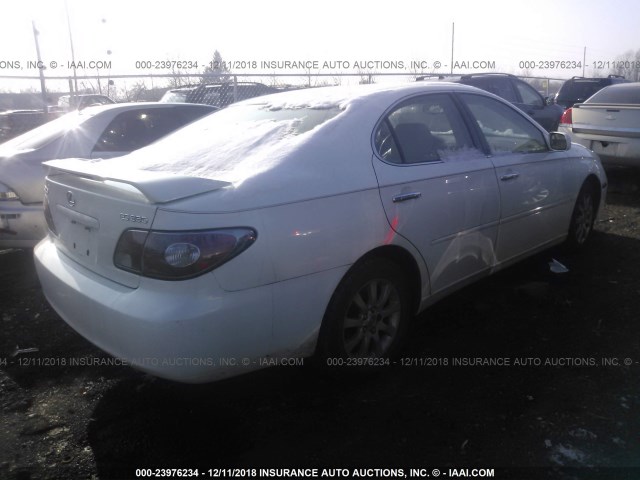 JTHBA30G445008582 - 2004 LEXUS ES 330 WHITE photo 4