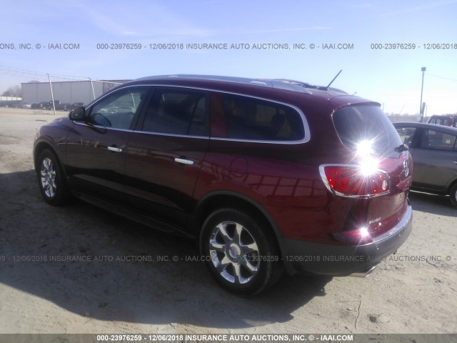 5GALRCED0AJ128932 - 2010 BUICK ENCLAVE CXL BURGUNDY photo 3