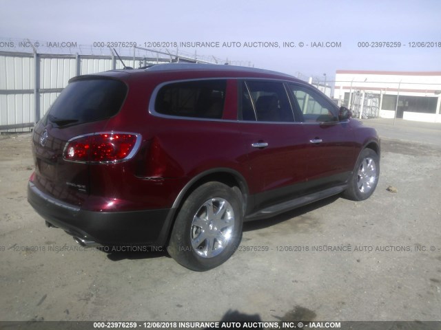 5GALRCED0AJ128932 - 2010 BUICK ENCLAVE CXL BURGUNDY photo 4