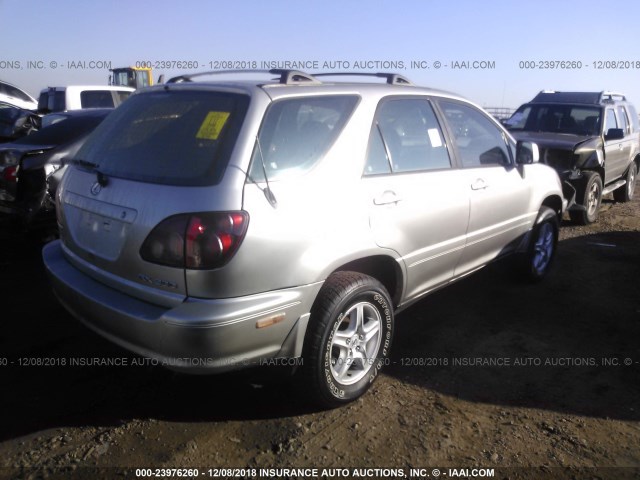 JT6HF10UXY0100782 - 2000 LEXUS RX 300 SILVER photo 4