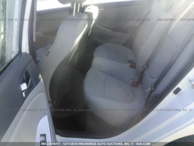 KMHCT4AE9HU372958 - 2017 HYUNDAI ACCENT SE WHITE photo 8