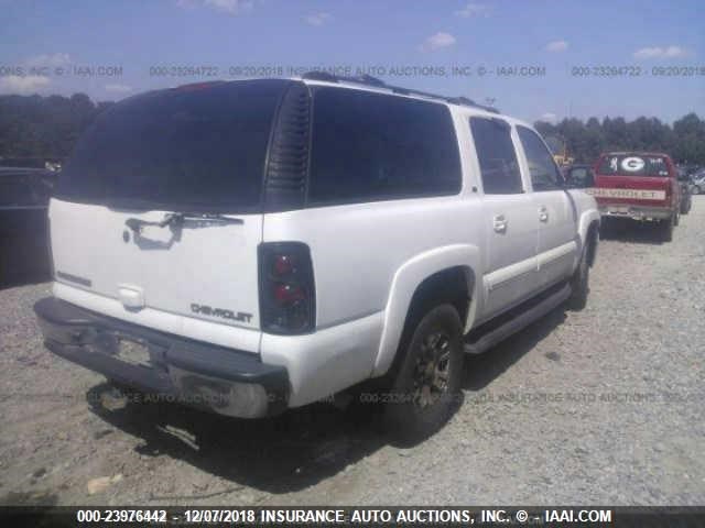 1GNEC16Z44R131904 - 2004 CHEVROLET SUBURBAN WHITE photo 4