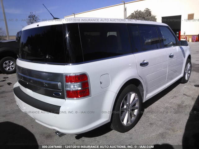 2FMGK5D80KBA03712 - 2019 FORD FLEX LIMITED WHITE photo 4