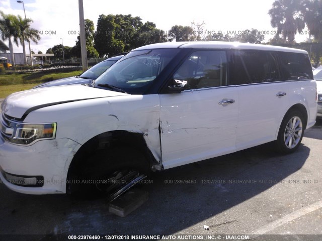 2FMGK5D80KBA03712 - 2019 FORD FLEX LIMITED WHITE photo 6