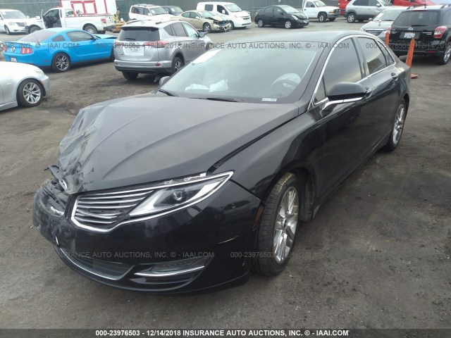 3LN6L2LU8GR627787 - 2016 LINCOLN MKZ HYBRID BLACK photo 2