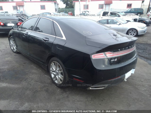 3LN6L2LU8GR627787 - 2016 LINCOLN MKZ HYBRID BLACK photo 3