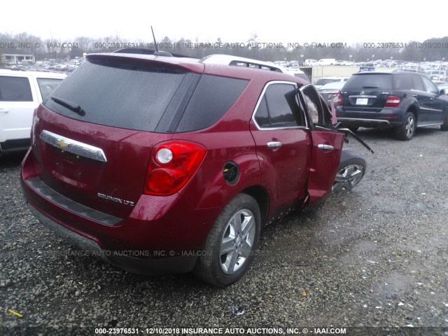 1GNALDEKXFZ118694 - 2015 CHEVROLET EQUINOX LTZ RED photo 4