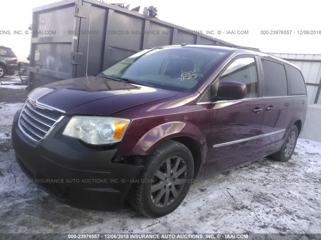2A8HR54139R540091 - 2009 CHRYSLER TOWN & COUNTRY TOURING MAROON photo 2