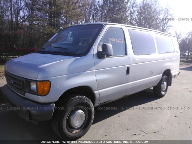 1FBSS31L06DA90673 - 2006 FORD ECONOLINE E350 SUPER DUTY WAGON WHITE photo 2