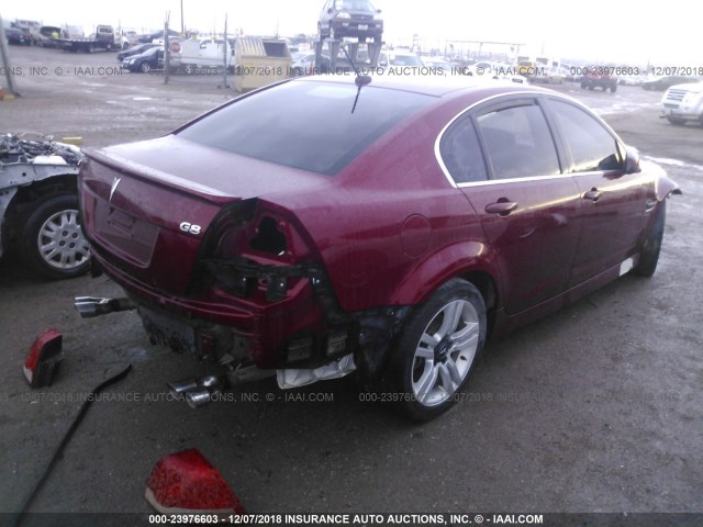 6G2ER57799L167908 - 2009 PONTIAC G8 RED photo 4