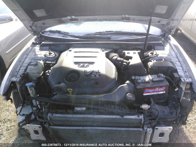 KMHFC46F48A319472 - 2008 HYUNDAI AZERA GRAY photo 10