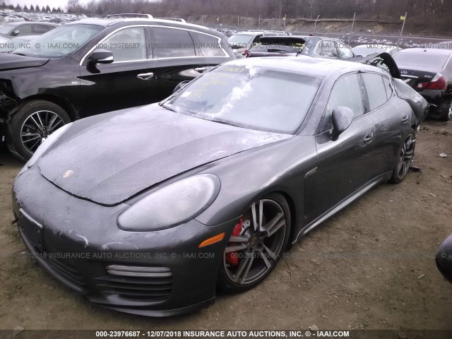 WP0AC2A7XEL073241 - 2014 PORSCHE PANAMERA TURBO/TURBO 4 GRAY photo 2