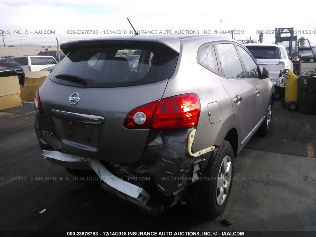 JN8AS5MT9DW501900 - 2013 NISSAN ROGUE S/SV GRAY photo 4