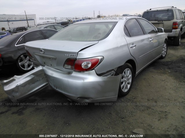 JTHBF30G330115328 - 2003 LEXUS ES 300 SILVER photo 4