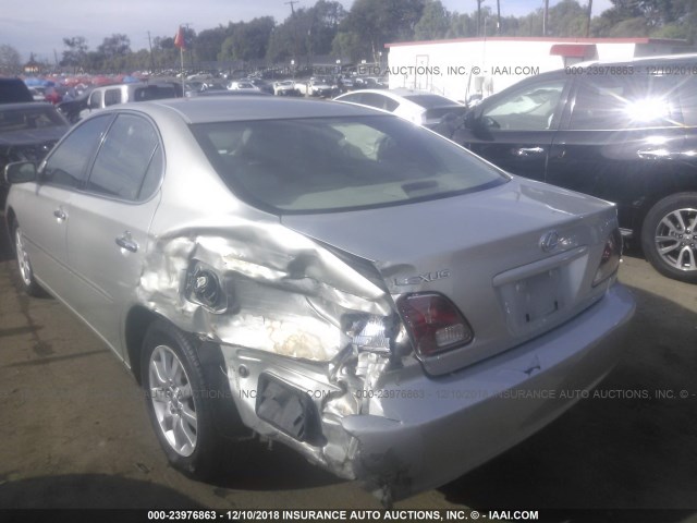 JTHBF30G936020642 - 2003 LEXUS ES 300 SILVER photo 6