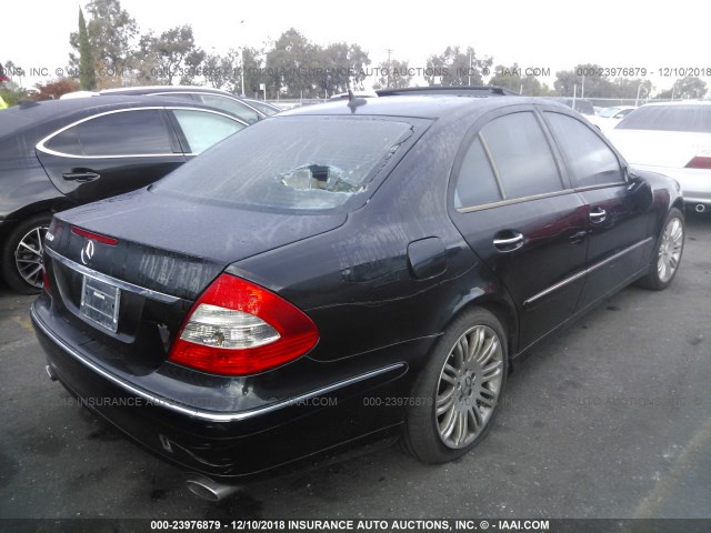 WDBUF72X67B064558 - 2007 MERCEDES-BENZ E 550 BLACK photo 4