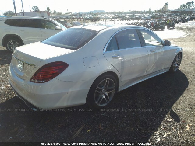 WDDUG8CBXEA060402 - 2014 MERCEDES-BENZ S 550 WHITE photo 4