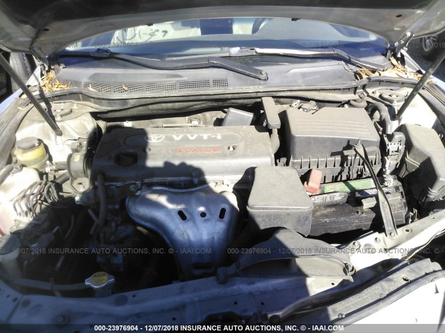 4T1BE46K48U759048 - 2008 TOYOTA CAMRY CE/LE/XLE/SE SILVER photo 10