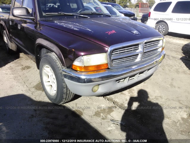 1D7HL48N34S634646 - 2004 DODGE DAKOTA QUAD SLT PURPLE photo 6