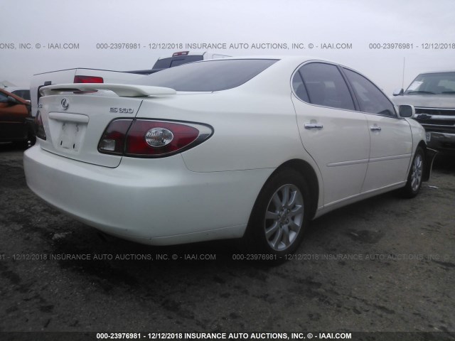 JTHBA30GX45050710 - 2004 LEXUS ES 330 WHITE photo 4