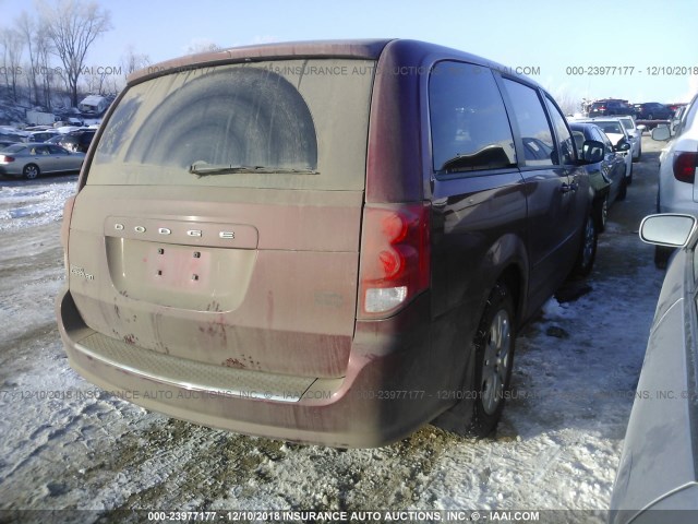 2C4RDGBG2FR616893 - 2015 DODGE GRAND CARAVAN SE RED photo 4