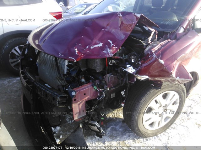 2C4RDGBG2FR616893 - 2015 DODGE GRAND CARAVAN SE RED photo 6