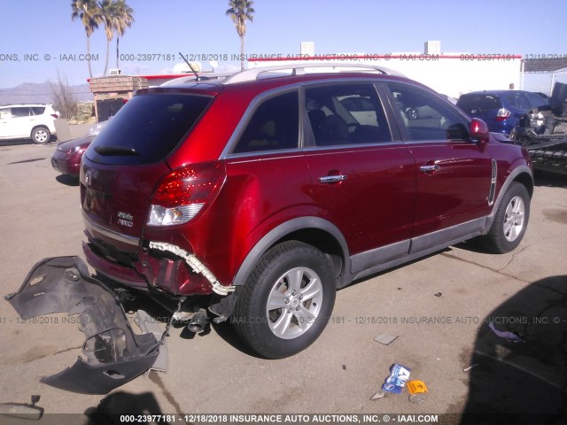 3GSDL43N18S631288 - 2008 SATURN VUE XE RED photo 4