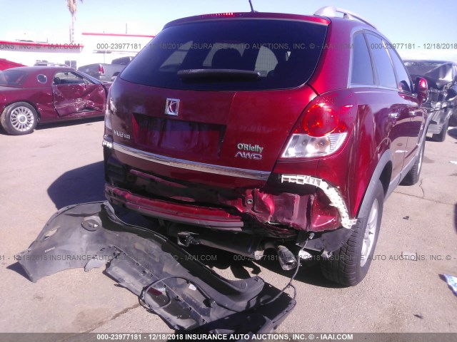 3GSDL43N18S631288 - 2008 SATURN VUE XE RED photo 6