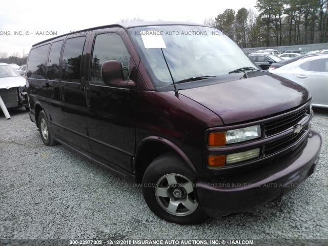 1GNFG65R211184442 - 2001 CHEVROLET EXPRESS G1500  RED photo 1