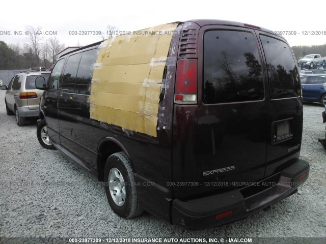 1GNFG65R211184442 - 2001 CHEVROLET EXPRESS G1500  RED photo 3