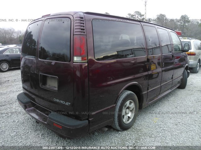 1GNFG65R211184442 - 2001 CHEVROLET EXPRESS G1500  RED photo 4