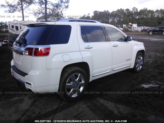 2GKFLUE34F6254178 - 2015 GMC TERRAIN DENALI WHITE photo 4