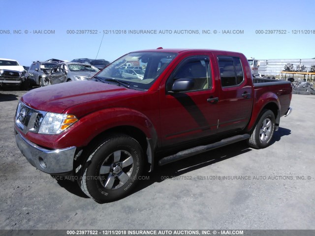1N6AD0EV3BC434585 - 2011 NISSAN FRONTIER S/SV/SL/PRO-4X RED photo 2