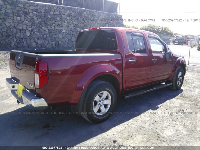 1N6AD0EV3BC434585 - 2011 NISSAN FRONTIER S/SV/SL/PRO-4X RED photo 4