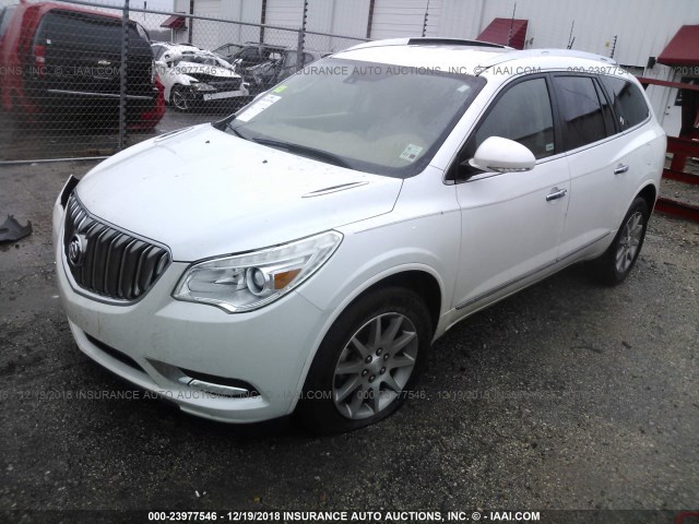 5GAKRBKD5GJ204633 - 2016 BUICK ENCLAVE WHITE photo 2