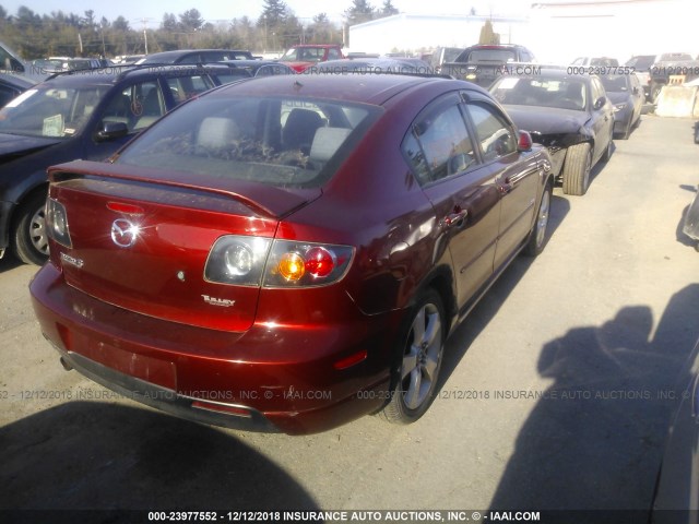 JM1BK324561414978 - 2006 MAZDA 3 S RED photo 4