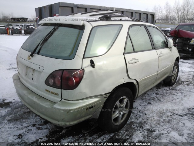 JT6HF10U4X0027763 - 1999 LEXUS RX 300 WHITE photo 4