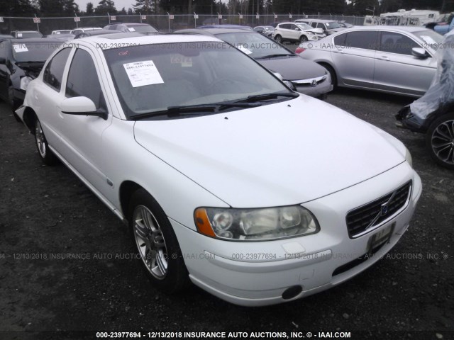 YV1RS592462552871 - 2006 VOLVO S60 2.5T WHITE photo 1