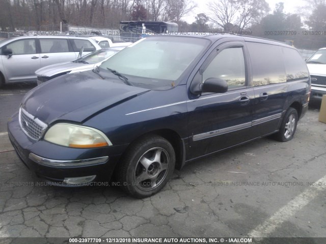 2FMZA52423BA59955 - 2003 FORD WINDSTAR SE BLUE photo 2