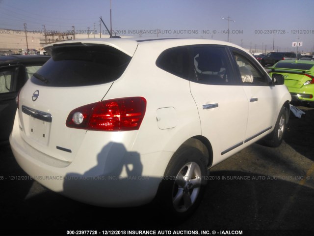 JN8AS5MTXCW278331 - 2012 NISSAN ROGUE S/SV WHITE photo 4