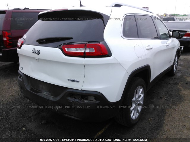 1C4PJLCB6FW791067 - 2015 JEEP CHEROKEE LATITUDE WHITE photo 4