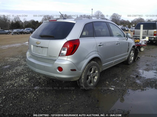 3GNAL4EK1ES523967 - 2014 CHEVROLET CAPTIVA LTZ SILVER photo 4