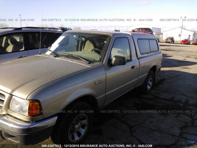 1FTYR10U71TA43381 - 2001 FORD RANGER GOLD photo 2