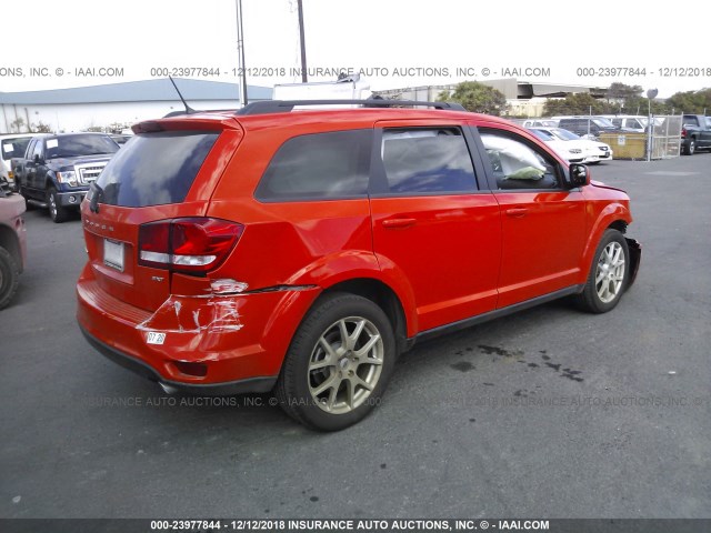 3C4PDCBG5JT421215 - 2018 DODGE JOURNEY SXT ORANGE photo 4