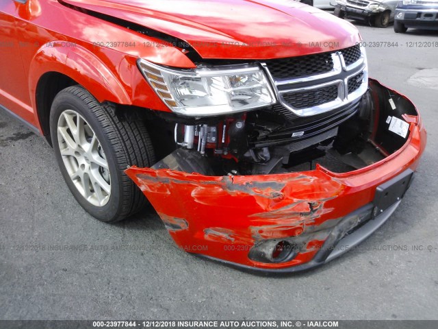 3C4PDCBG5JT421215 - 2018 DODGE JOURNEY SXT ORANGE photo 6