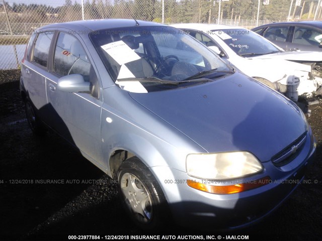 KL1TD66607B729900 - 2007 CHEVROLET AVEO LS BLUE photo 1