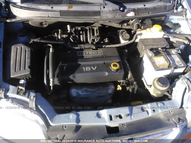 KL1TD66607B729900 - 2007 CHEVROLET AVEO LS BLUE photo 10